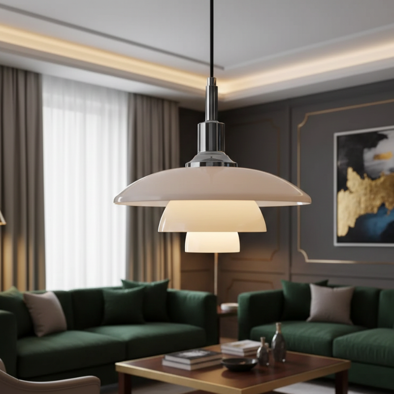 ChromeGlow - Luxuriöse Pendelleuchte mit Chrom-Finish und eleganter Kugelform