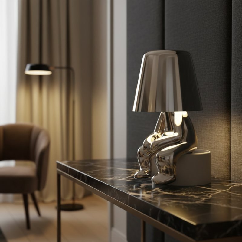 Kabellose Goldene Design-Tischlampe – Dimmbares LED Licht