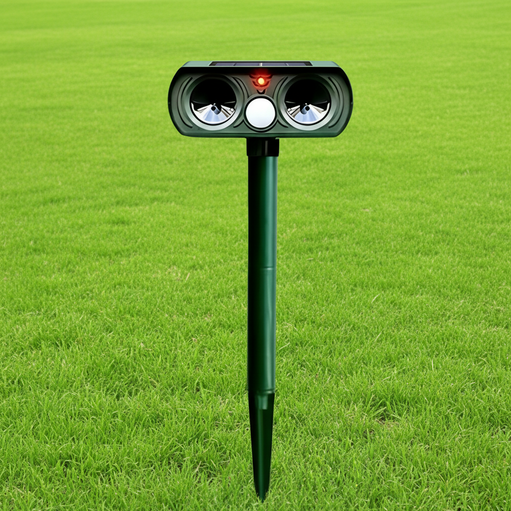 Solar Tiervertreiber Ultraschall 8–10m IP66 13,5–45,5kHz Garten