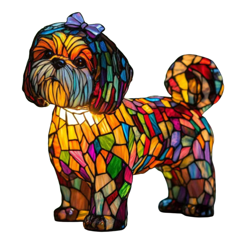 Hundelampe Märchen-Prinzessin – Künstlerische Gartenleuchte für Wohnraum