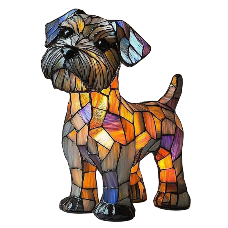 Hundelampe Fido Terrier – Charmante LED Solar Lampe mit Hundemotiv