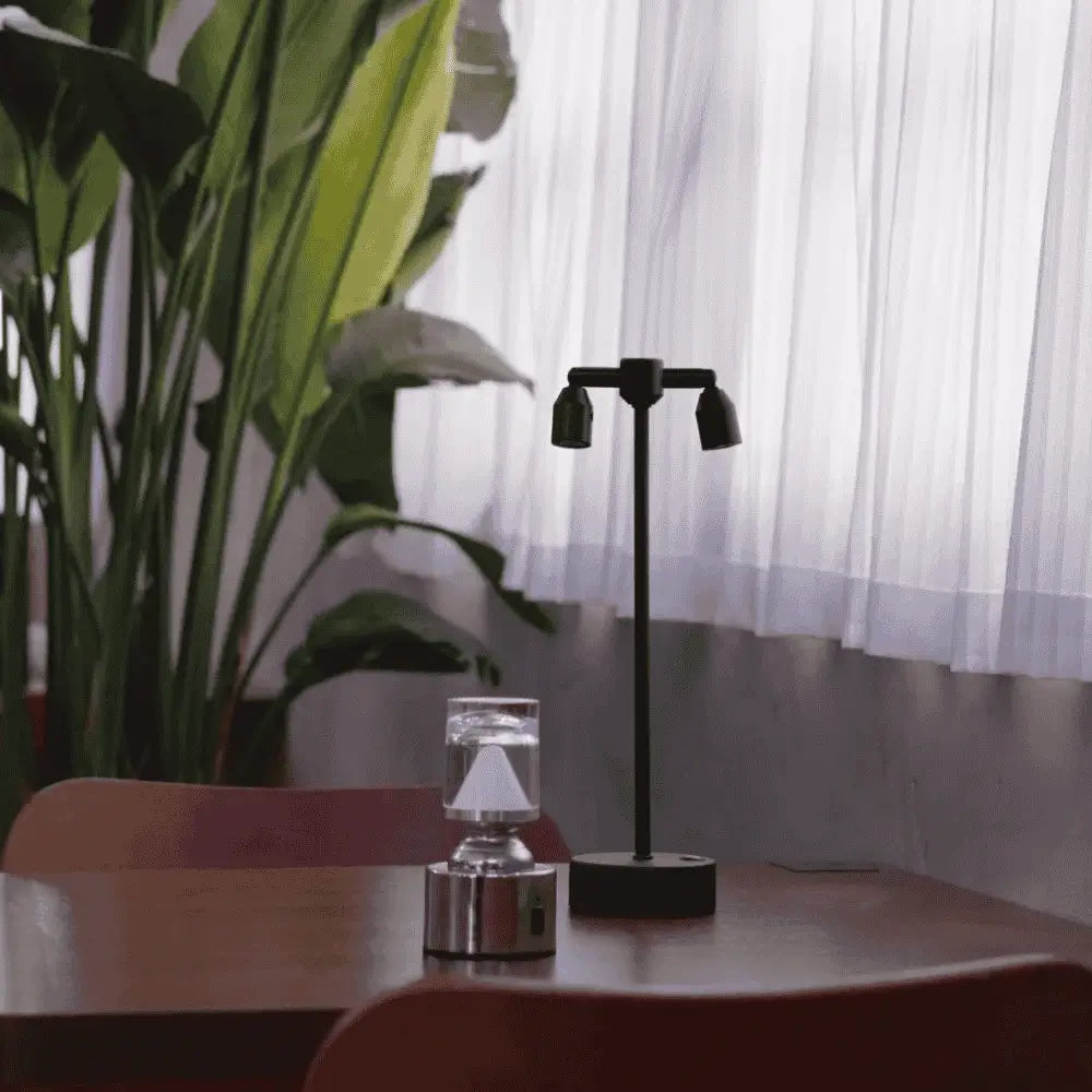 LumoLite Design-Tischlampe LED dimmbar schwarz fürs Büro