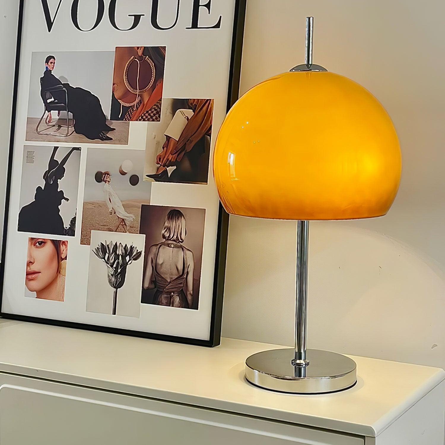 MushGlow Bauhaus Tischlampe – Modernes Pilzdesign Dimmbar Weiß Wohnzimmer