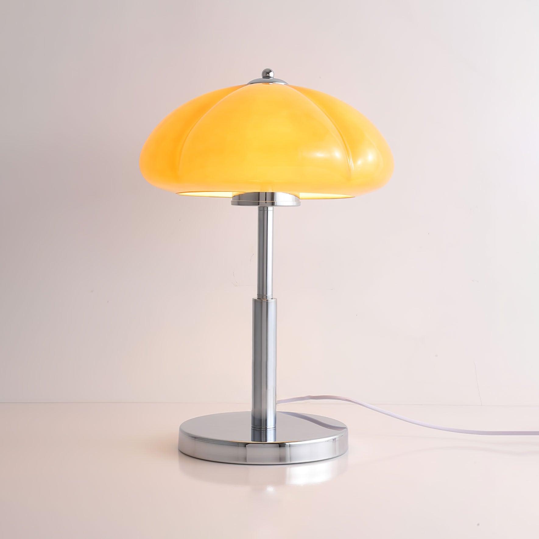 MushGlow Bauhaus Tischlampe – Modernes Pilzdesign Dimmbar Weiß Wohnzimmer