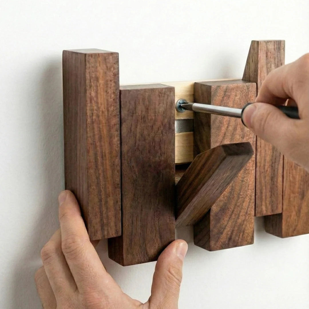 Wandgarderobe | Massives Holz, Klavier-inspiriertes Design 8