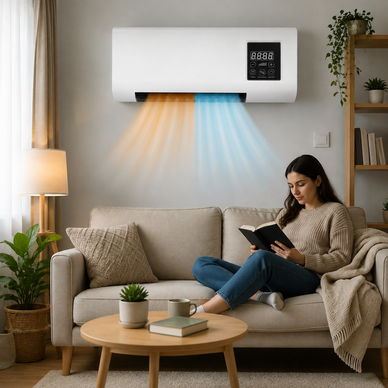 Wandklimagerät | Digitales LCD-Display, Fernbedienung 3