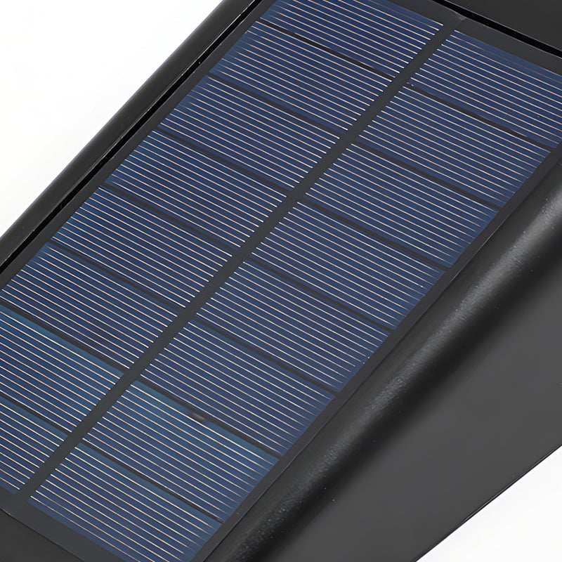 Wandleuchte Außen | Modernes Design, Schwarz mit Solarpanel 7