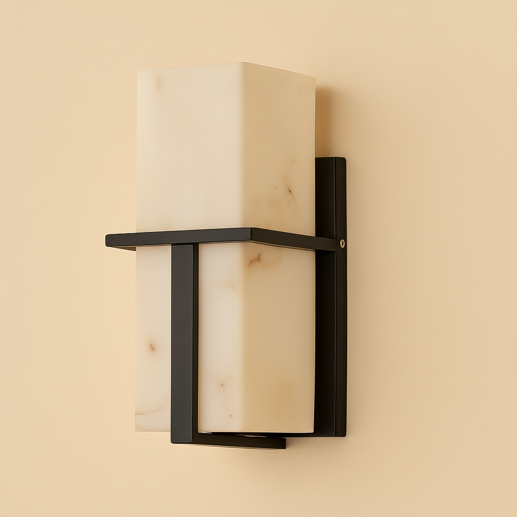 Wandleuchte | Architektonische Silhouette, Marmoreffekt 1