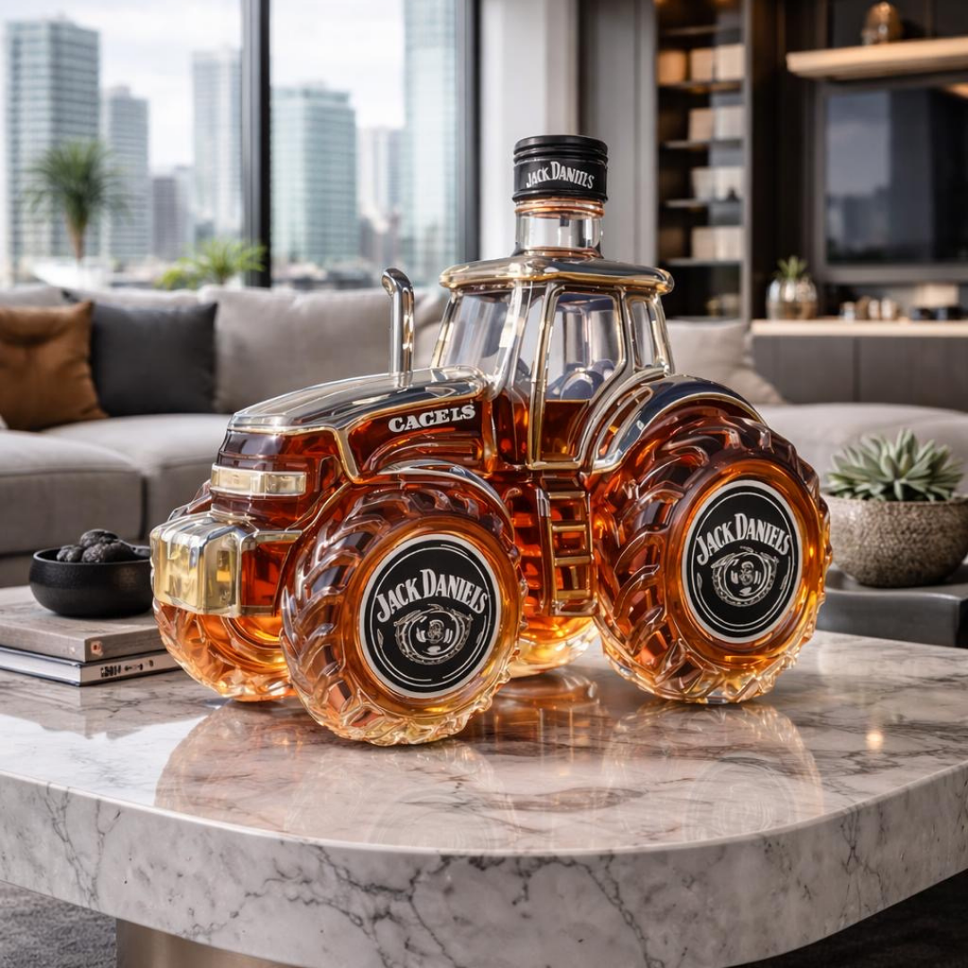 Whisky Flasche | Traktor-Design, 500 ml 3