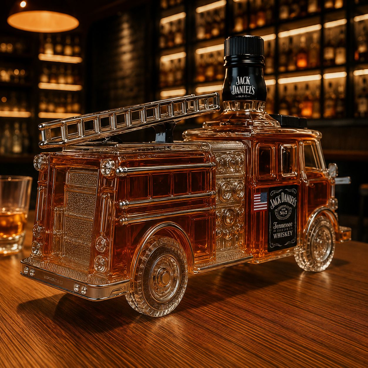Whiskyflasche Firefighters Edition 400ml – Feuerwehr Design Glas Karaffe für Hausbar & Sammler