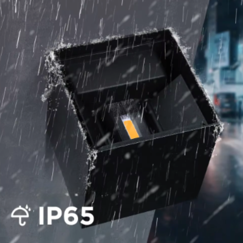 LumiSensor I Wasserdichte Wandlampe – Einstellbar – Schwarz/Weiß