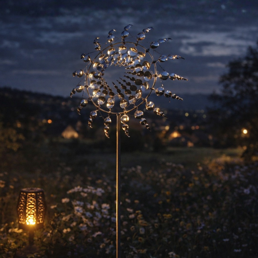 Windmühle | Handgemachte Flügel, Kugellagerdrehung für Garten 4