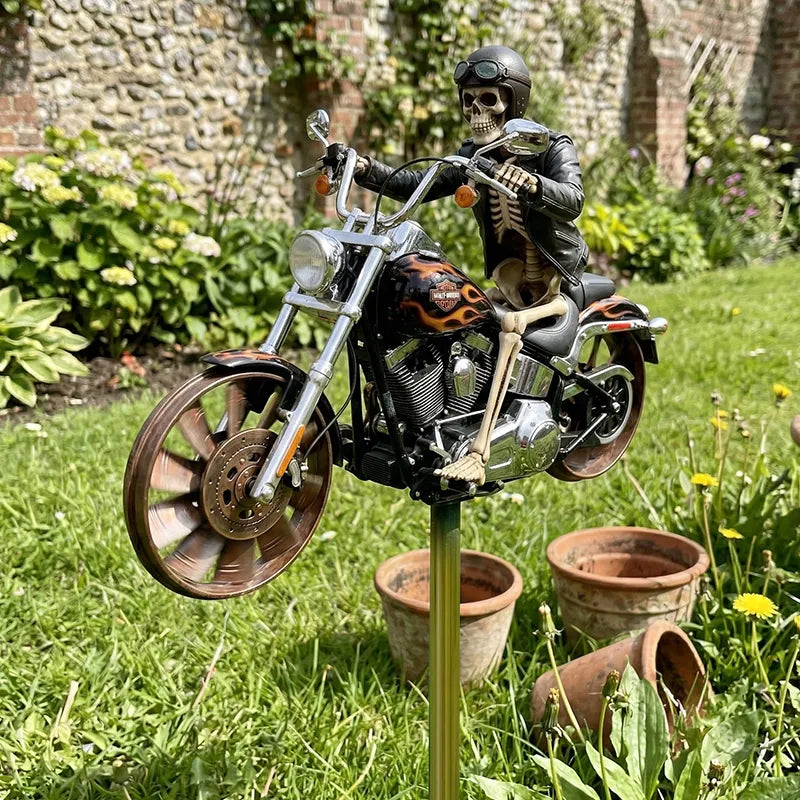 Windspiel | Vintage Chopper Design, Verchromte Speichenräder 7