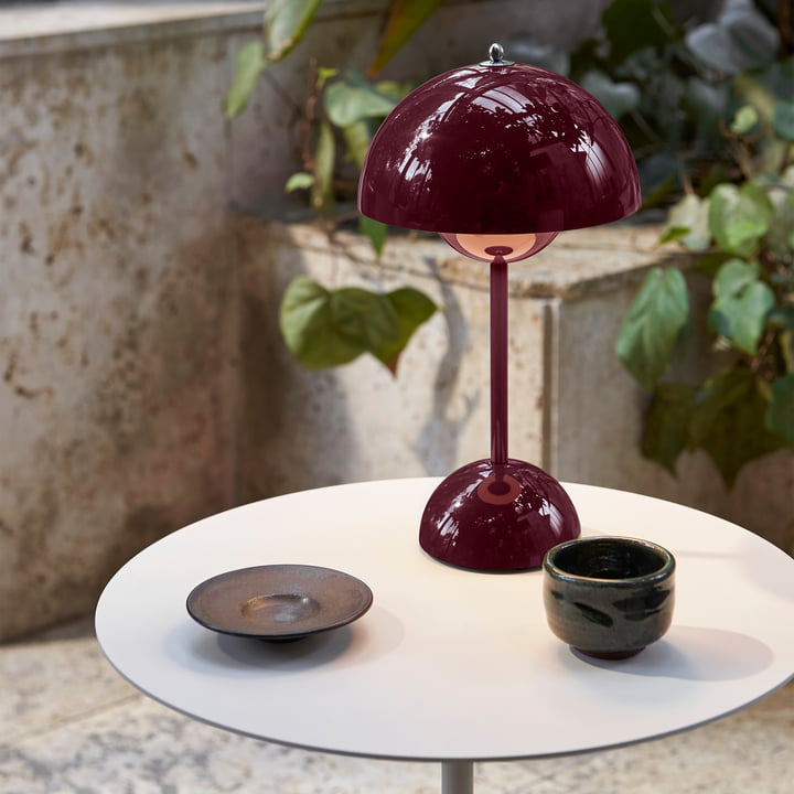 Mondschein – Moderne LED-Tischlampe dimmbar Weiß Wohnzimmer