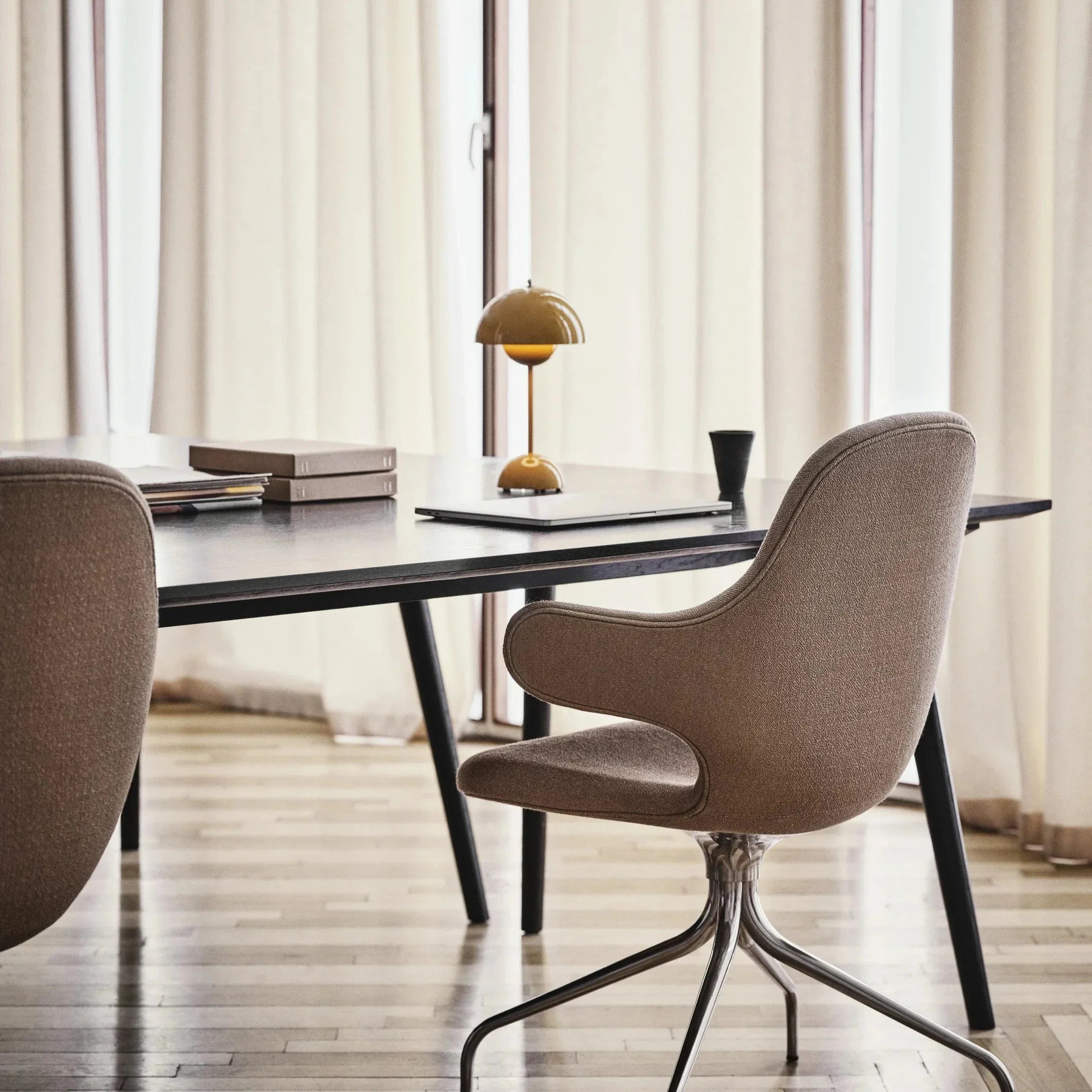 Mondschein – Moderne LED-Tischlampe dimmbar Weiß Wohnzimmer