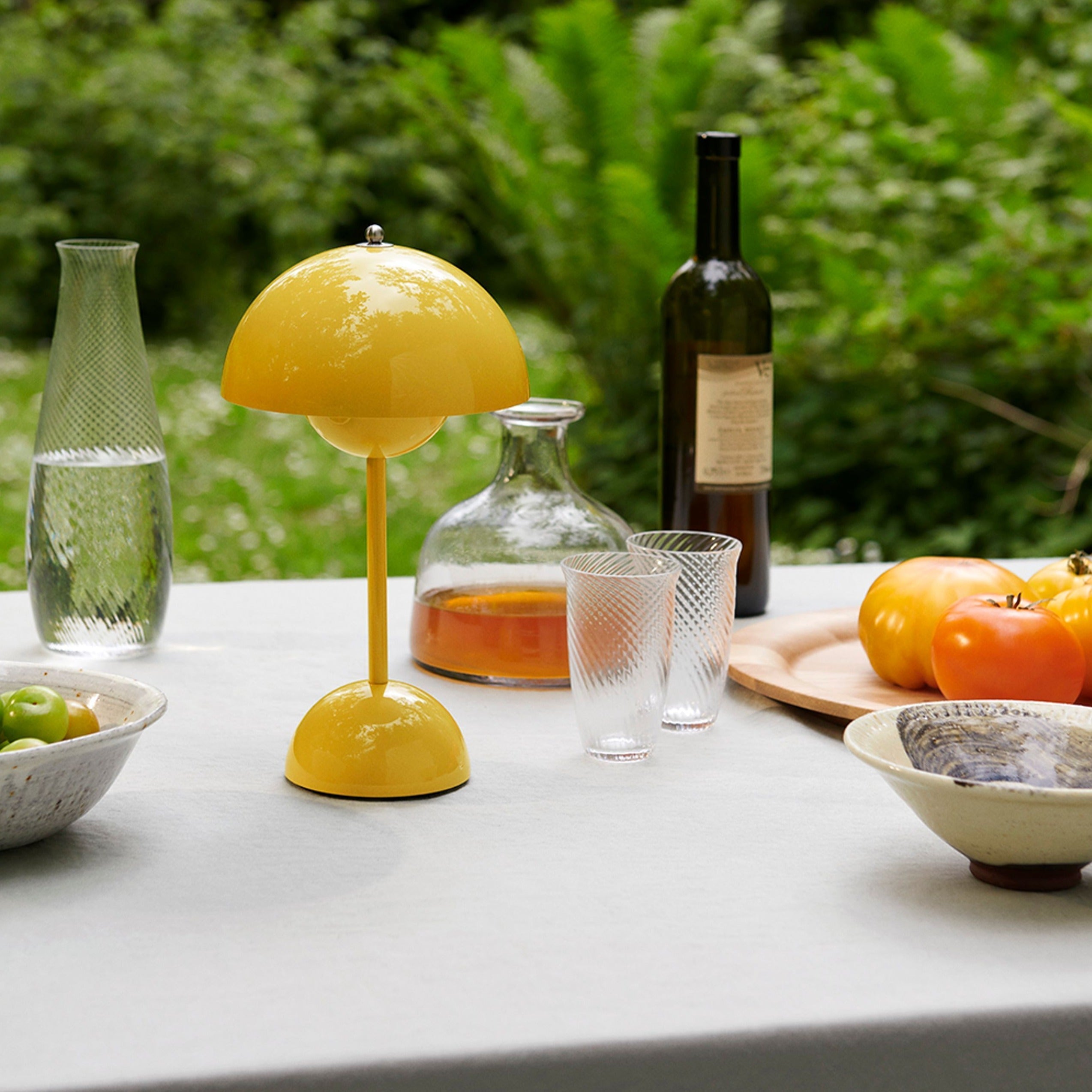 Mondschein – Moderne LED-Tischlampe dimmbar Weiß Wohnzimmer