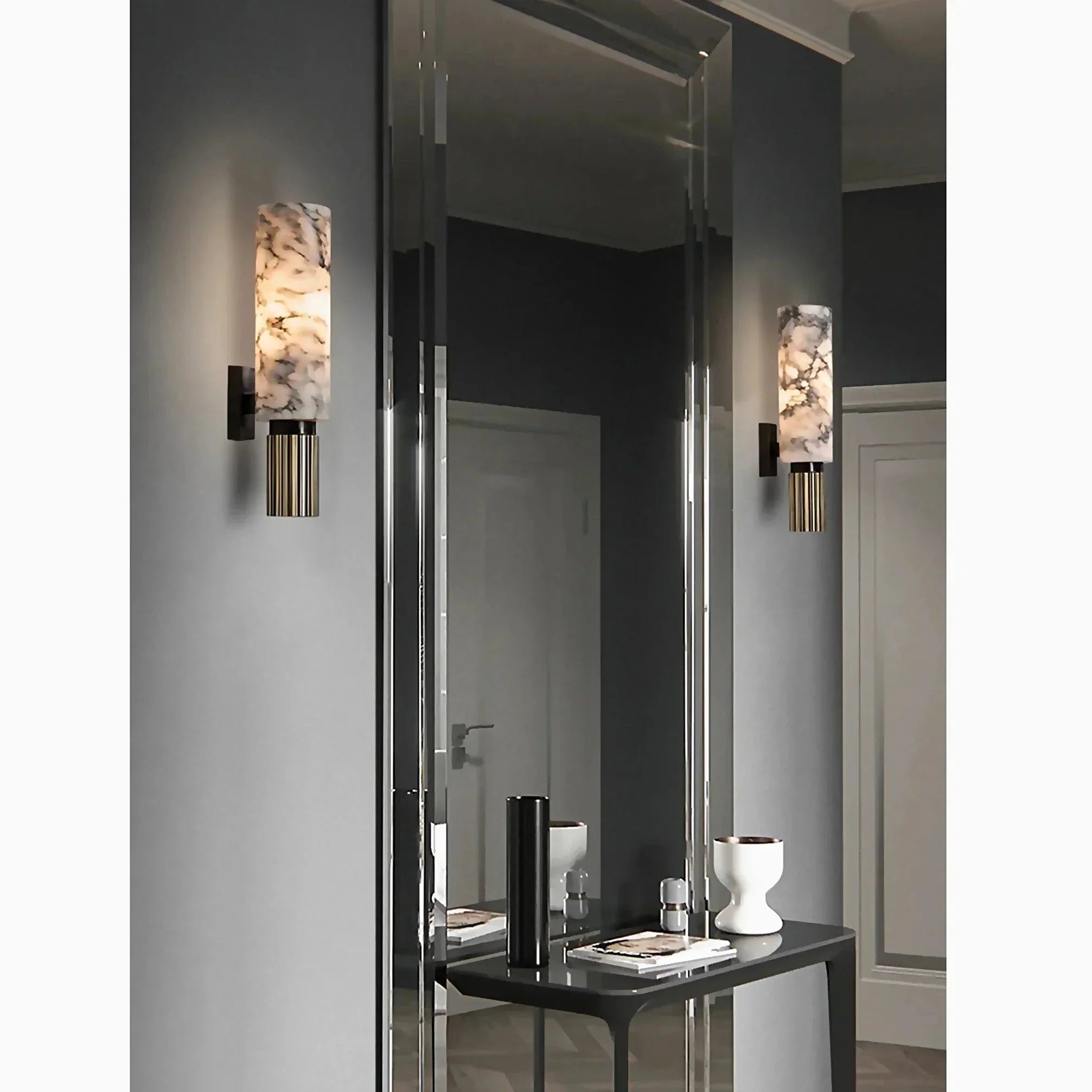 MarmoLux Wandleuchte – Modern, Marmor-Optik, LED, Für Wohnzimmer