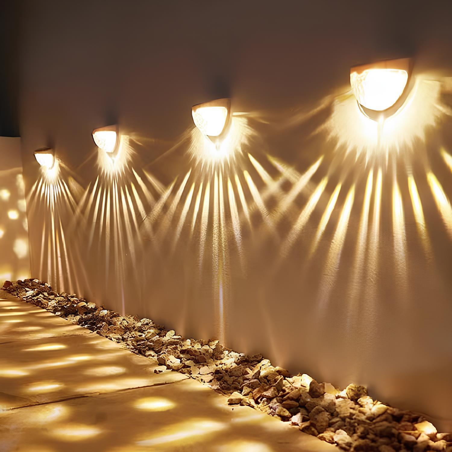 SolaLux Außenwandleuchte Modern Solar LED Schwarz für Garten