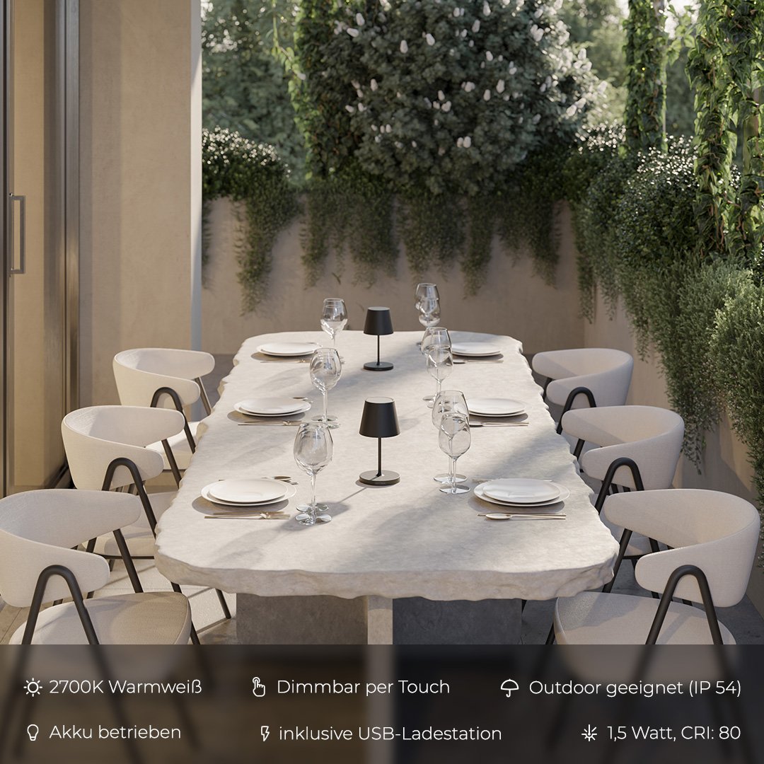 LumaGlow – Elegante LED-Tischlampe warmes Licht weiß für Wohnzimmer