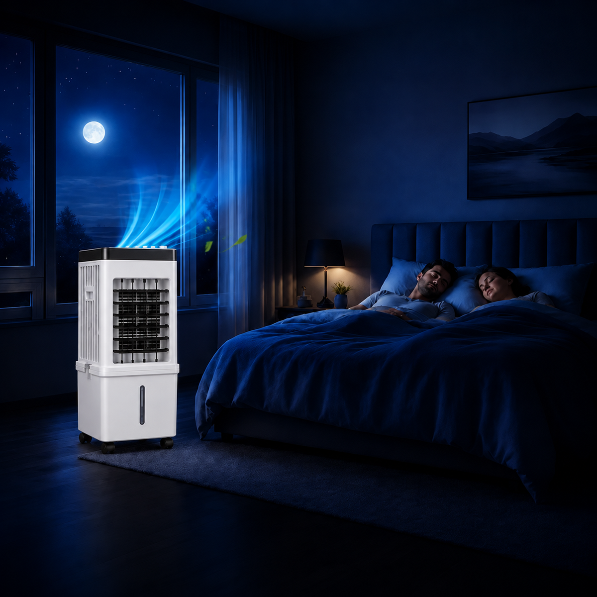 Mobiler 3-in-1-Klima-Ventilator ohne Abluftschlauch – Verdunstungskühler