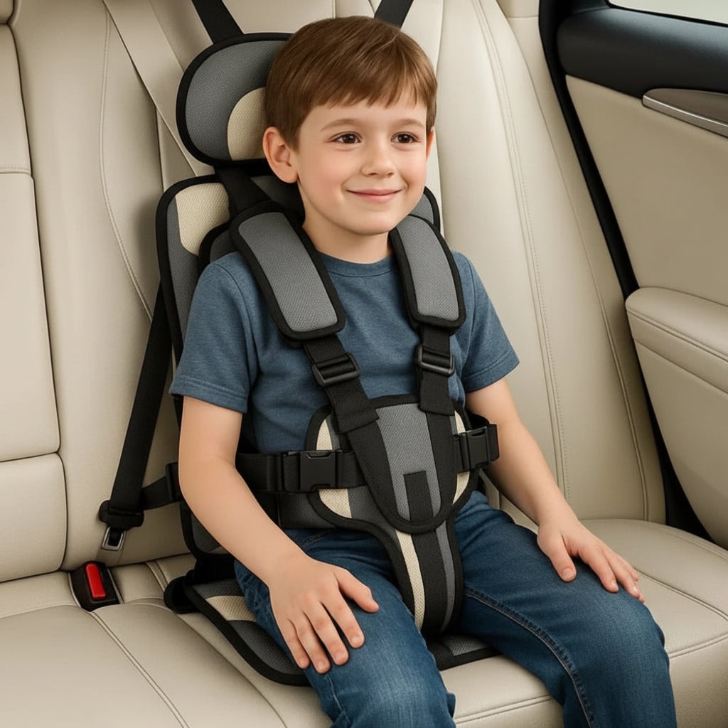 Tragbarer Autositz für Kinder – Sicherheitsgurt und Booster für Reisen