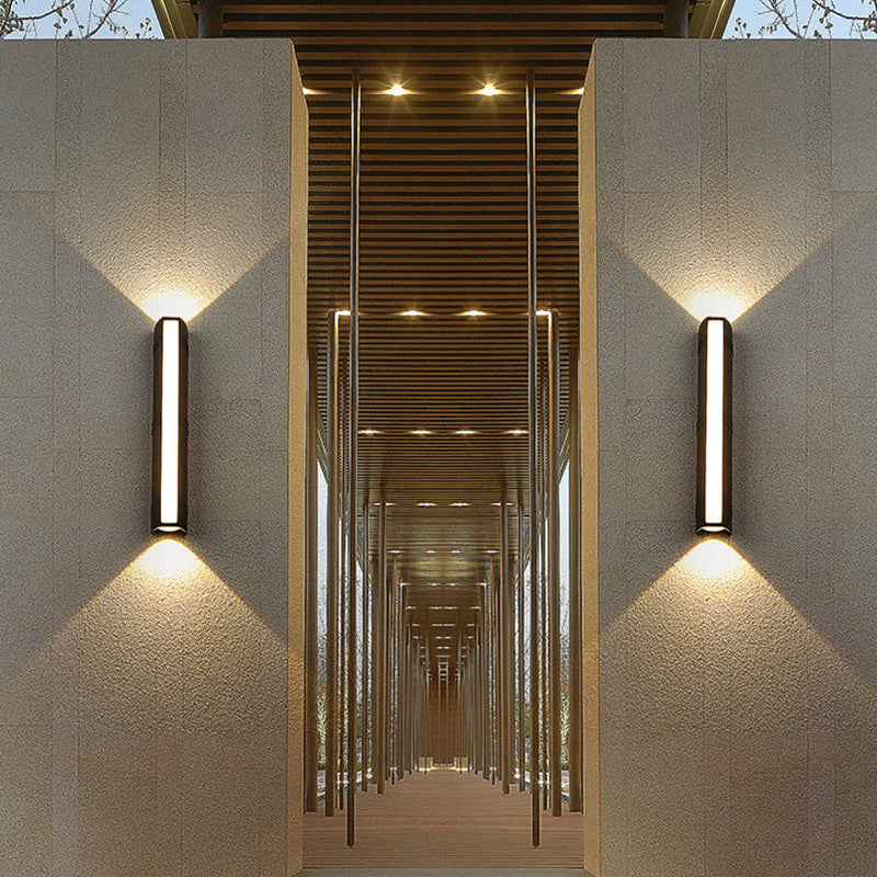 LumoShine Außenwandleuchte Modern LED Wasserdicht Schwarz Terrasse