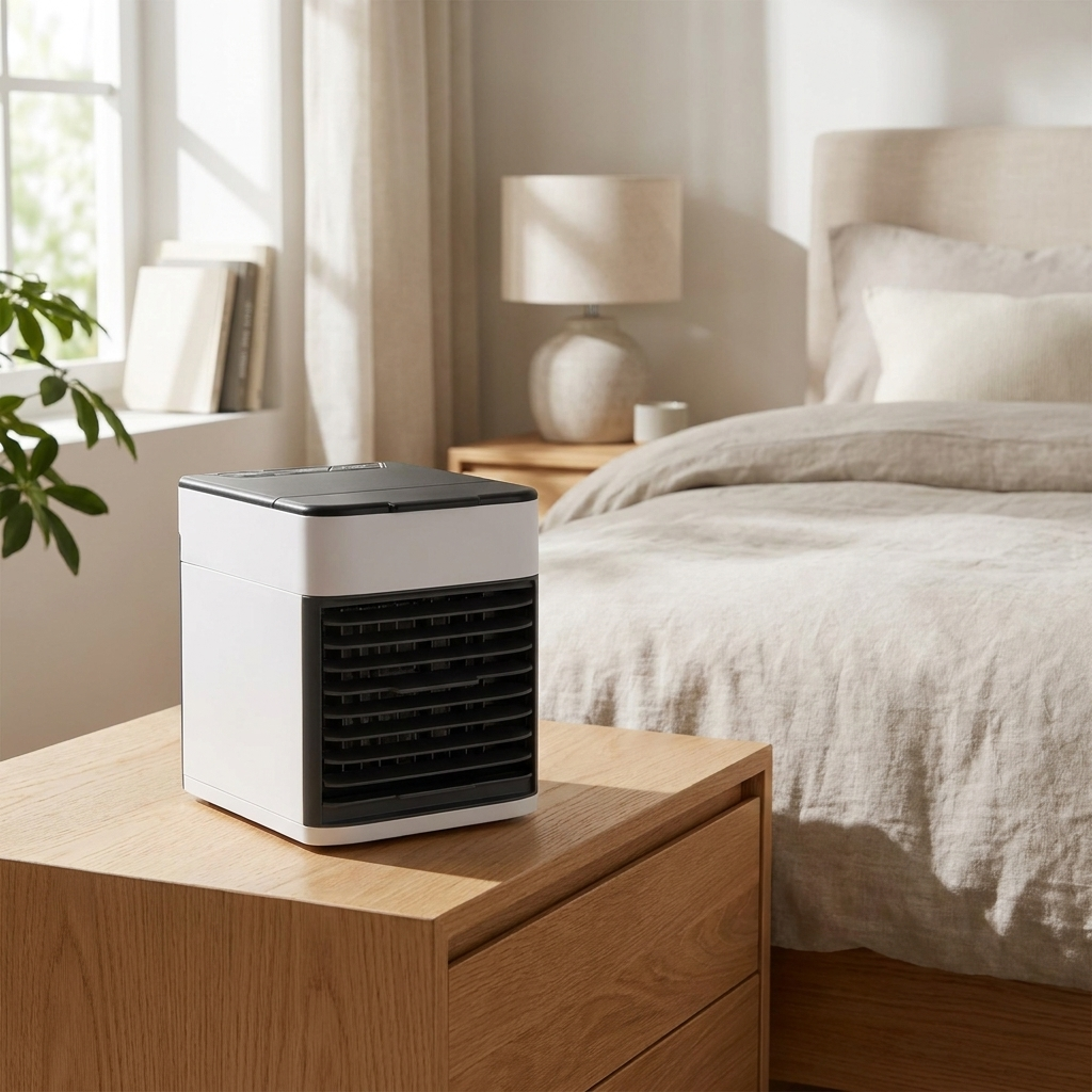 Mobile Klimaanlage 2-in-1 USB – Leise 28dB – Wassergekühlte Luftzirkulation – Für Büro und Zuhause