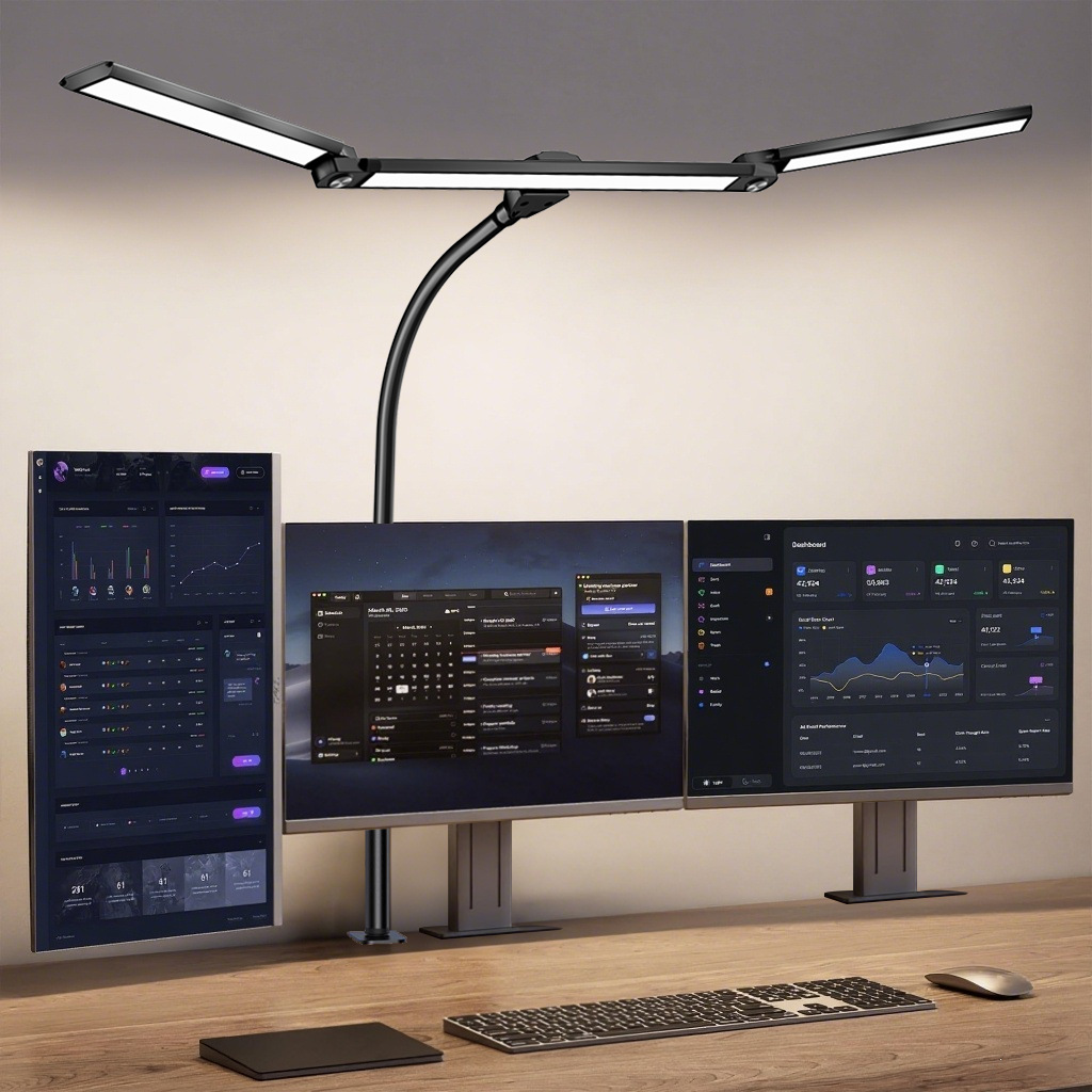 LED-Schreibtischlampe | 3-flammig, faltbar und verstellbar