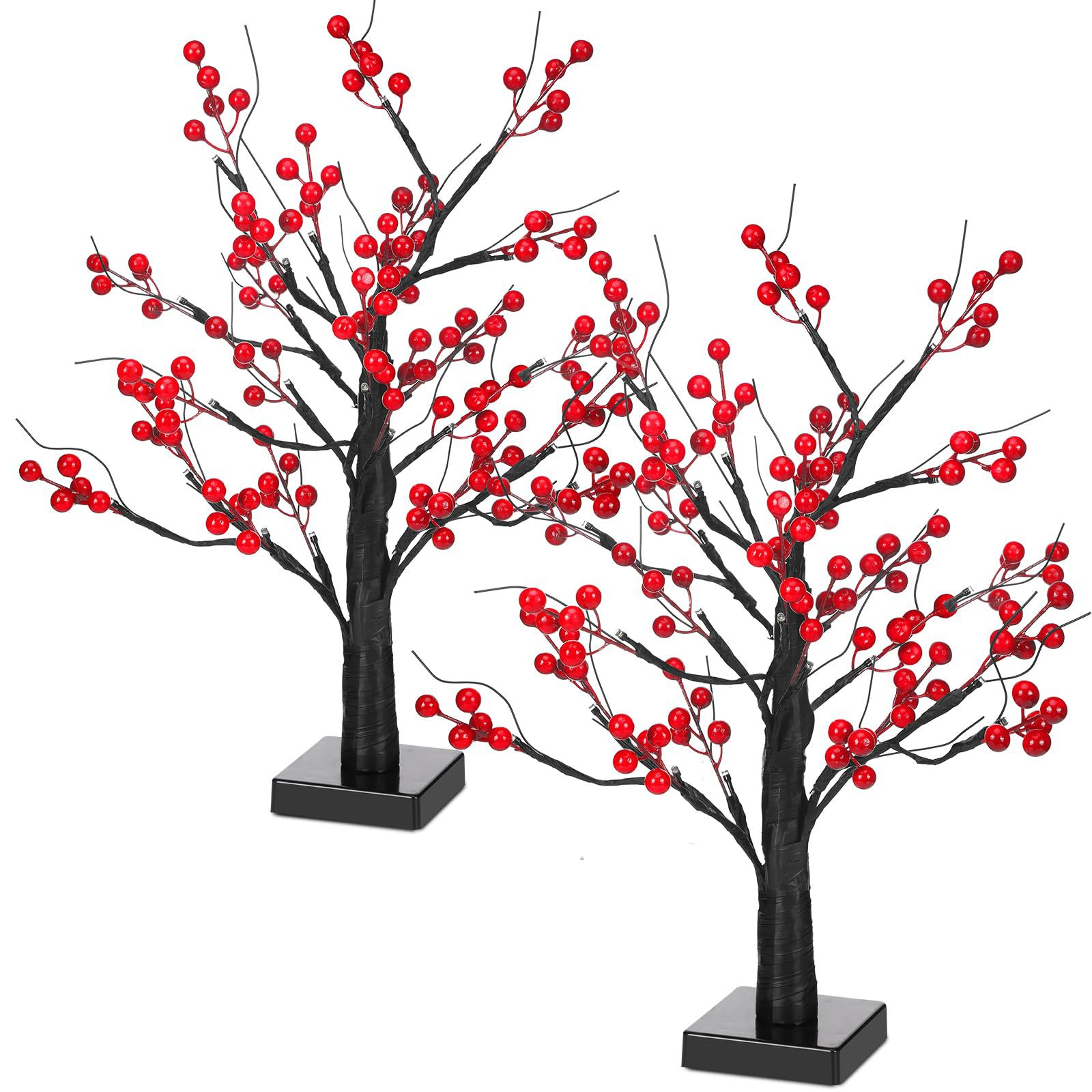 BerryGlow LED-Blumenbaum in Rot – für Wohn- oder Arbeitszimmer