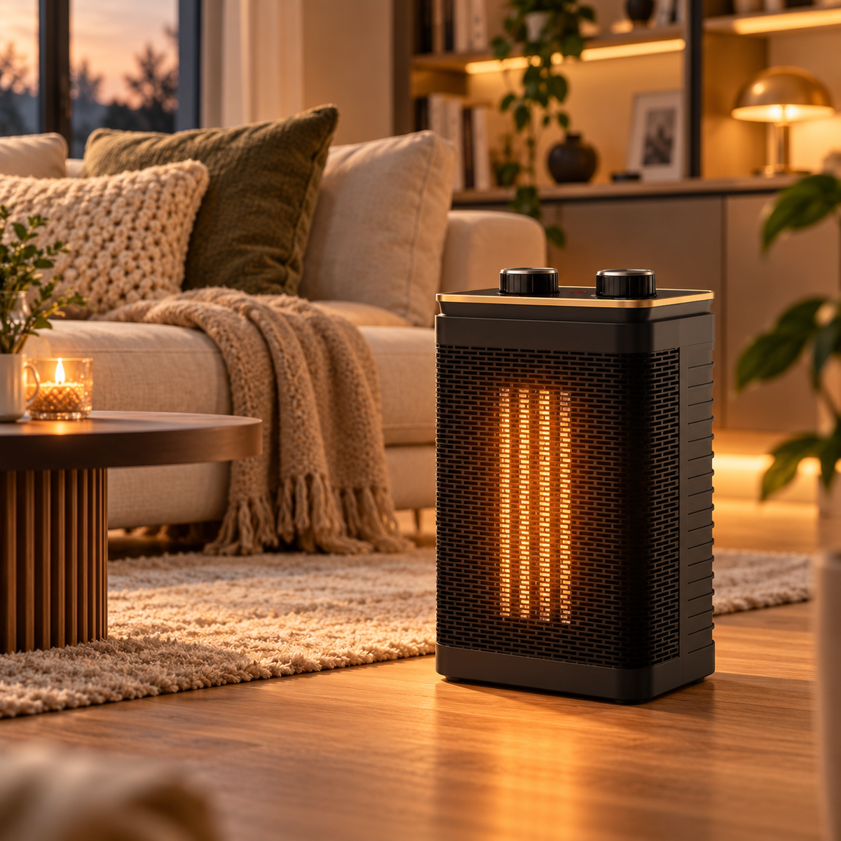 Kubo Keramik-Heizlüfter 2000W mit Timer, Oszillation und Drehreglern