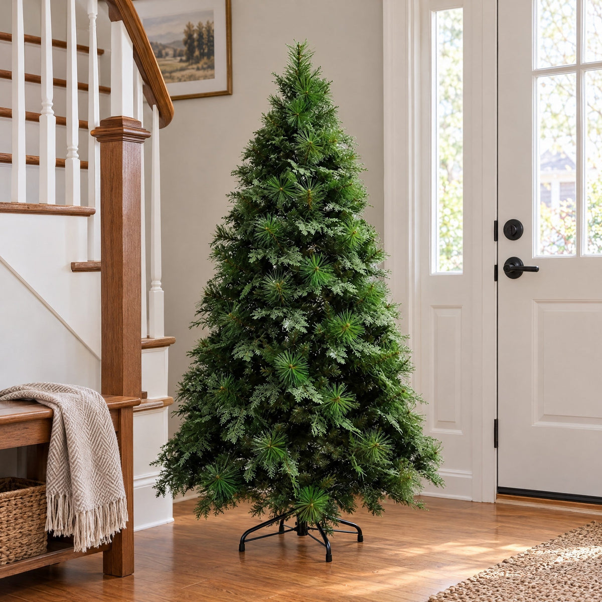 Künstlicher Weihnachtsbaum 120 bis 180 cm, dichte Kiefer mit Metallständer