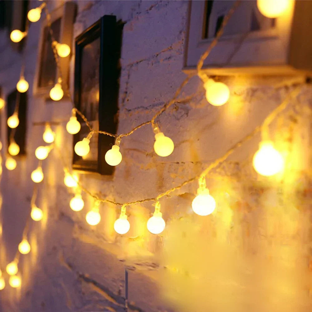 LED Kugel Lichterkette mit USB, Lichterkette mit kleinen Kugeln warmweiß oder kaltweiß