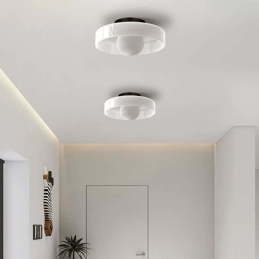 Lumisca Glasplatte Decken- & Wandleuchte Modern Weiß Wohnzimmer