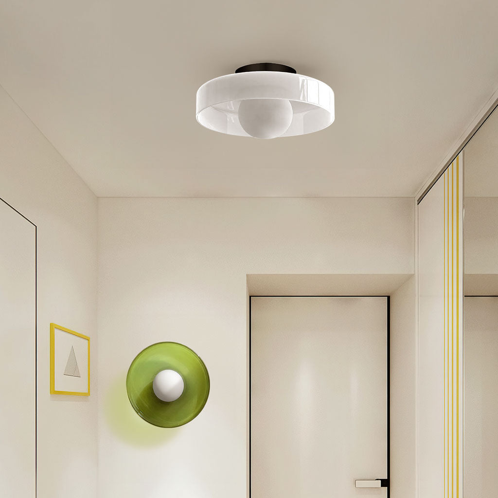 Lumisca Glasplatte Decken- & Wandleuchte Modern Weiß Wohnzimmer