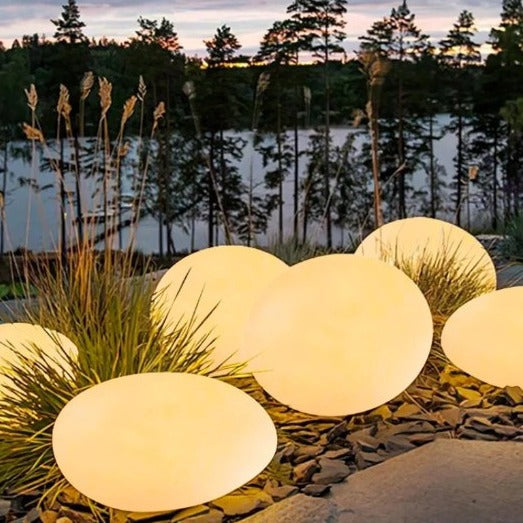 StoneGlow LED Gartenleuchte Pflasterstein-Optik Solar Grau