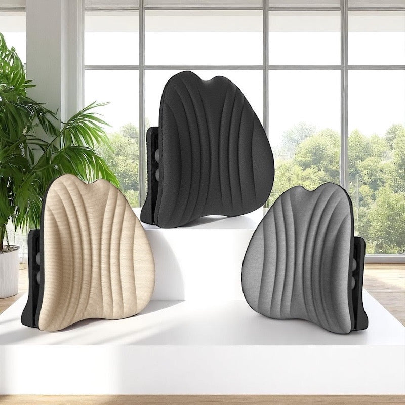 Lendenwirbelkissen mit Memory-Foam für Stuhl & Autositz