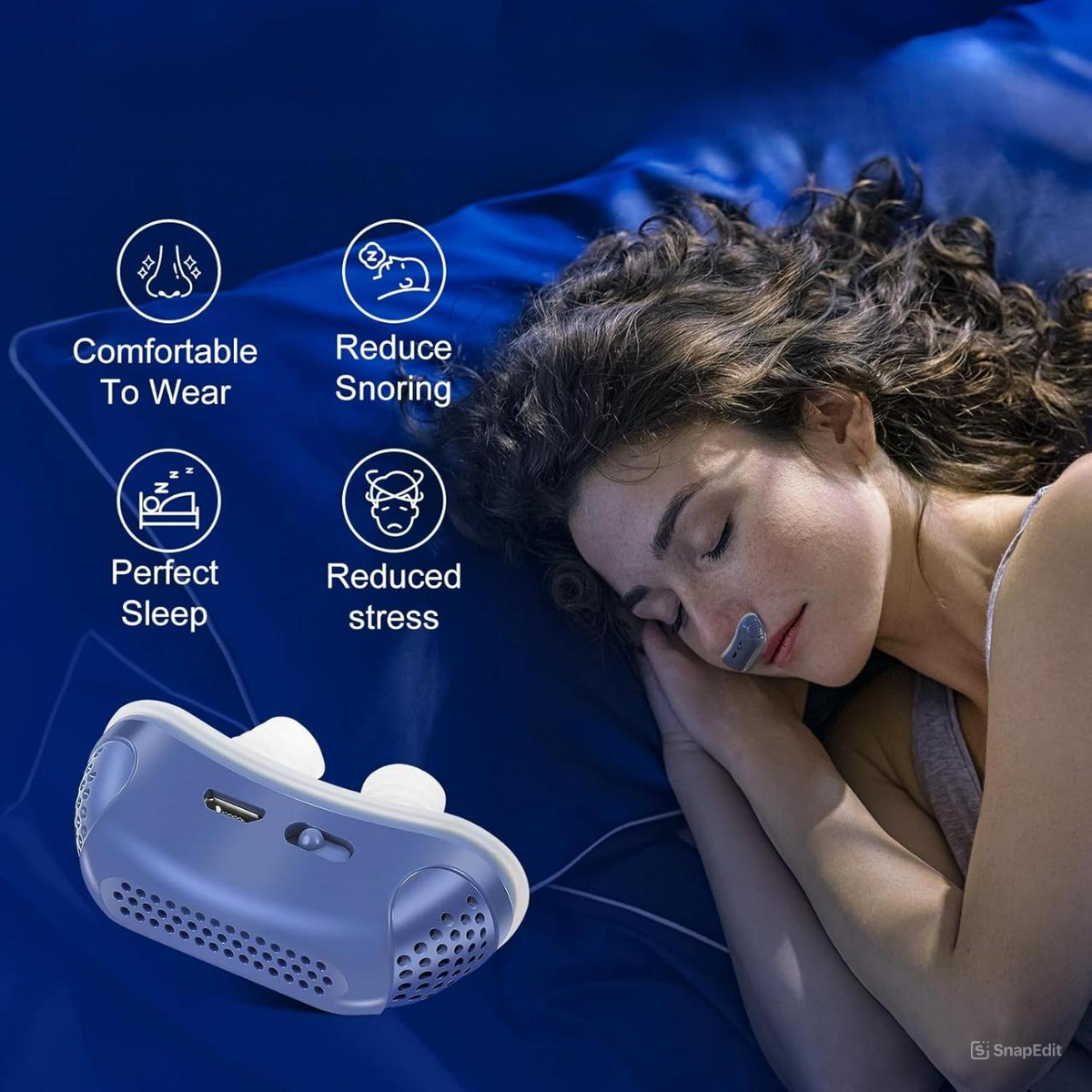 Micro-CPAP Schlafapnoe-Gerät für Reisen & Anti-Schnarchen - CPAP-Alternative