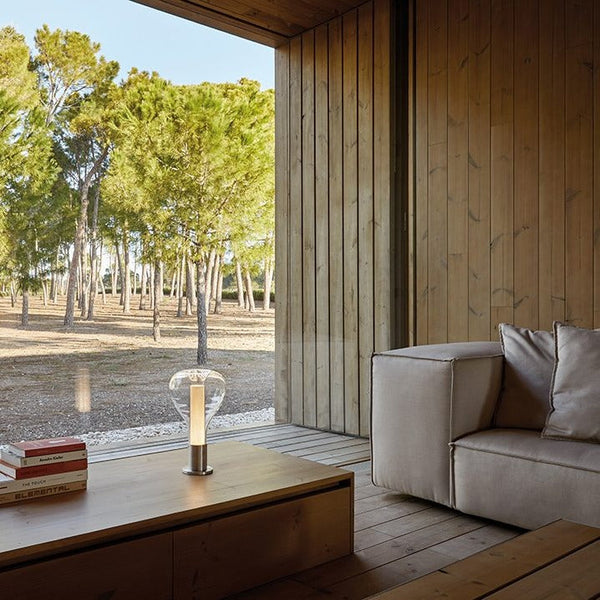 LumiCalm – Künstlerische Tischlampe mit beruhigendem Licht Weiß fürs Wohnzimmer