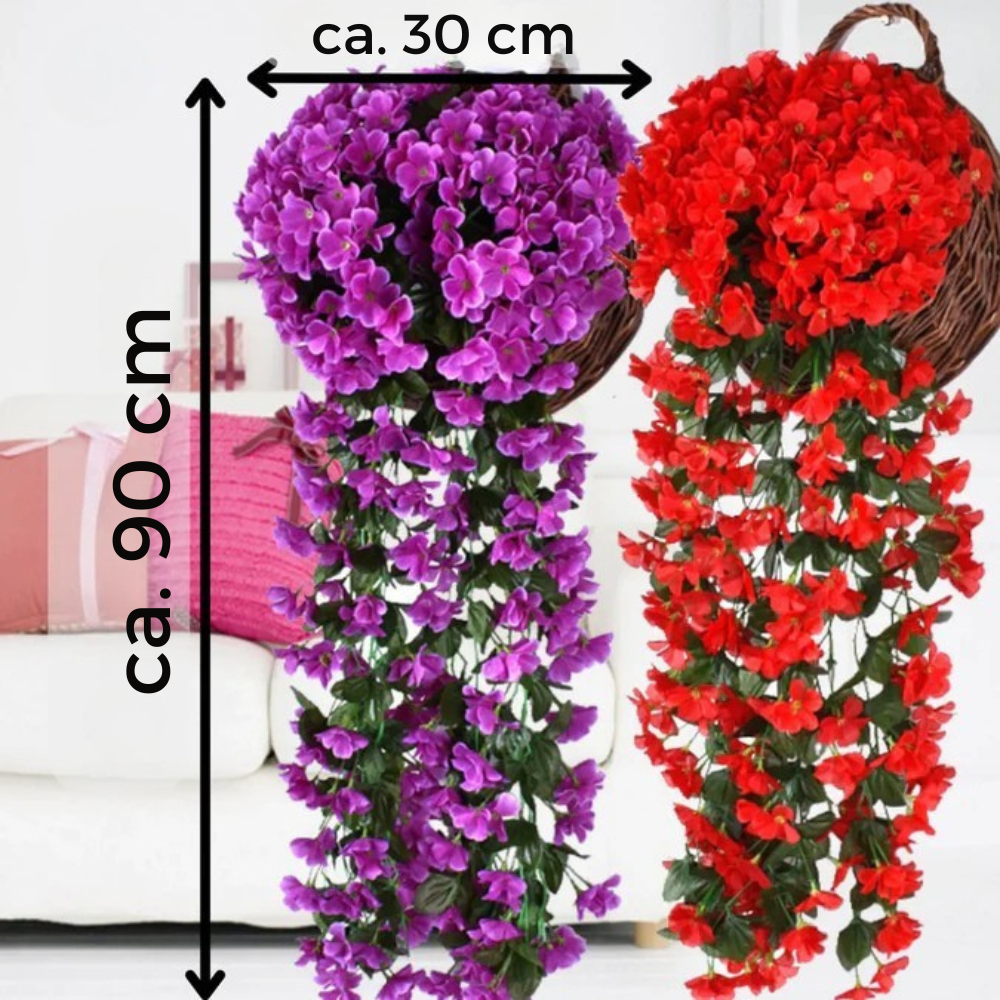 Künstliche Orchidee Cascade 90 cm aus Seidenstoff für Innen- und Außenbereich pflegeleicht