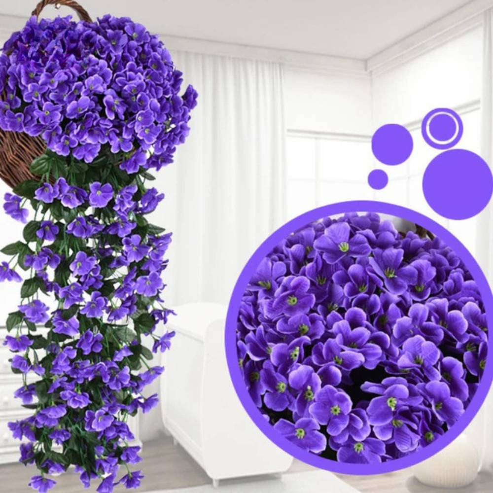 Künstliche Orchidee Cascade 90 cm aus Seidenstoff für Innen- und Außenbereich pflegeleicht