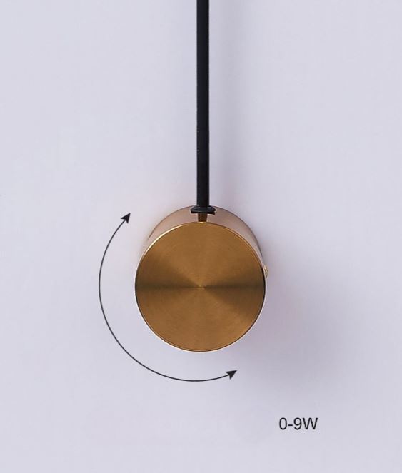 Candiora LED-Wandleuchte – Modernes Design in Schwarz & Gold für Wohnzimmer