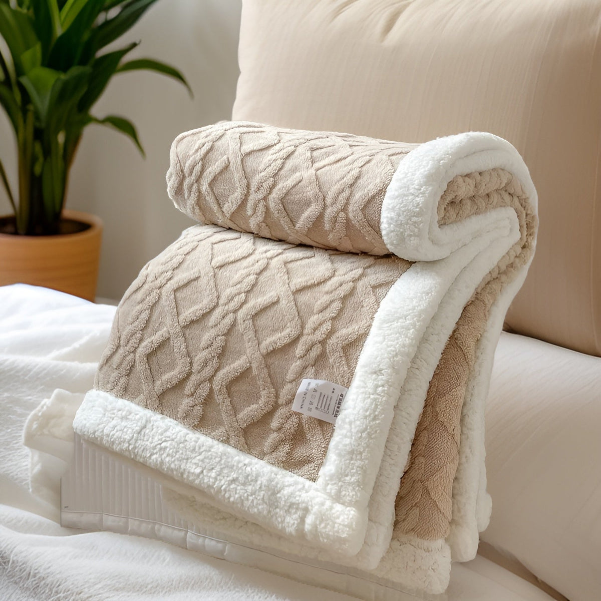 Zweiseitige Fleecedecke für Sofa und Bett