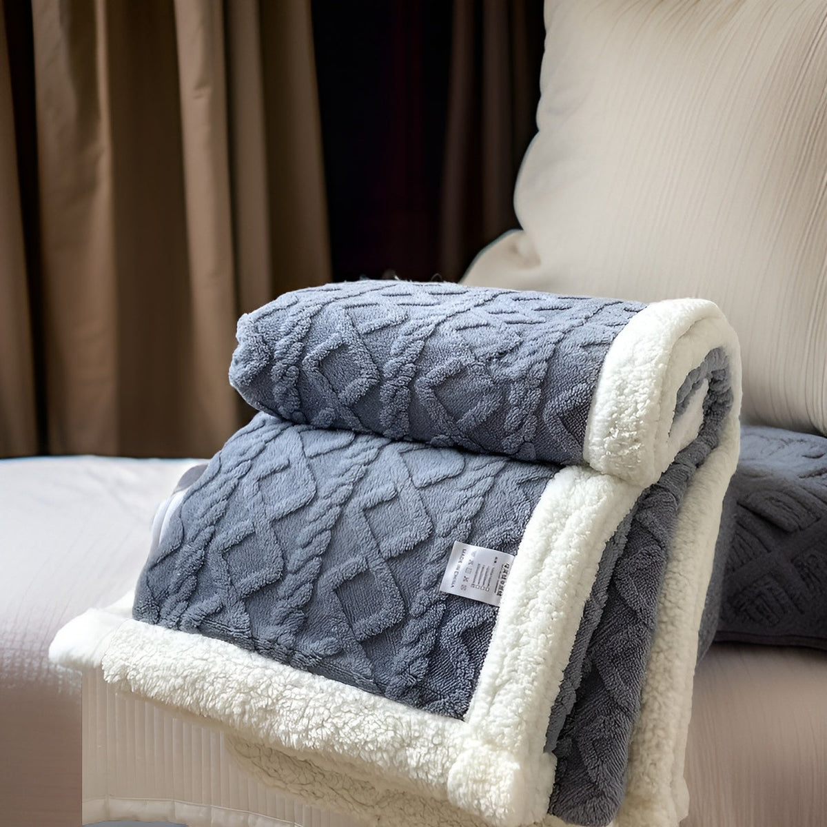 Zweiseitige Fleecedecke für Sofa und Bett