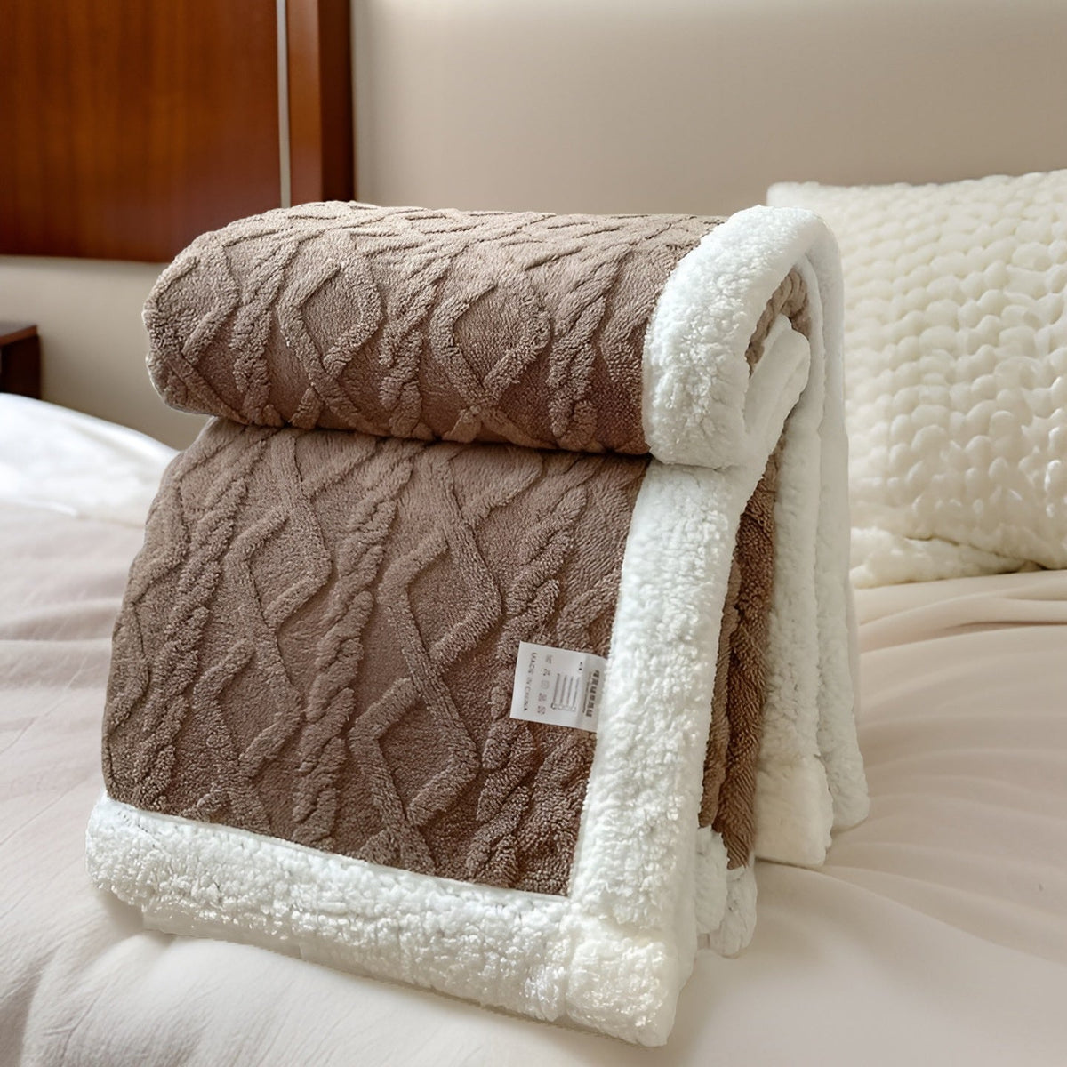 Zweiseitige Fleecedecke für Sofa und Bett