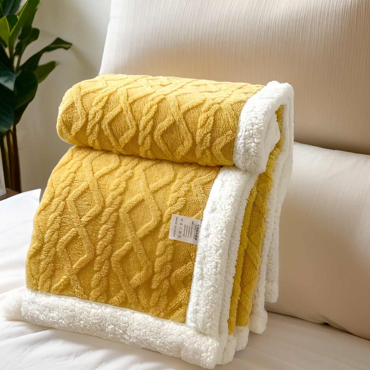 Zweiseitige Fleecedecke für Sofa und Bett