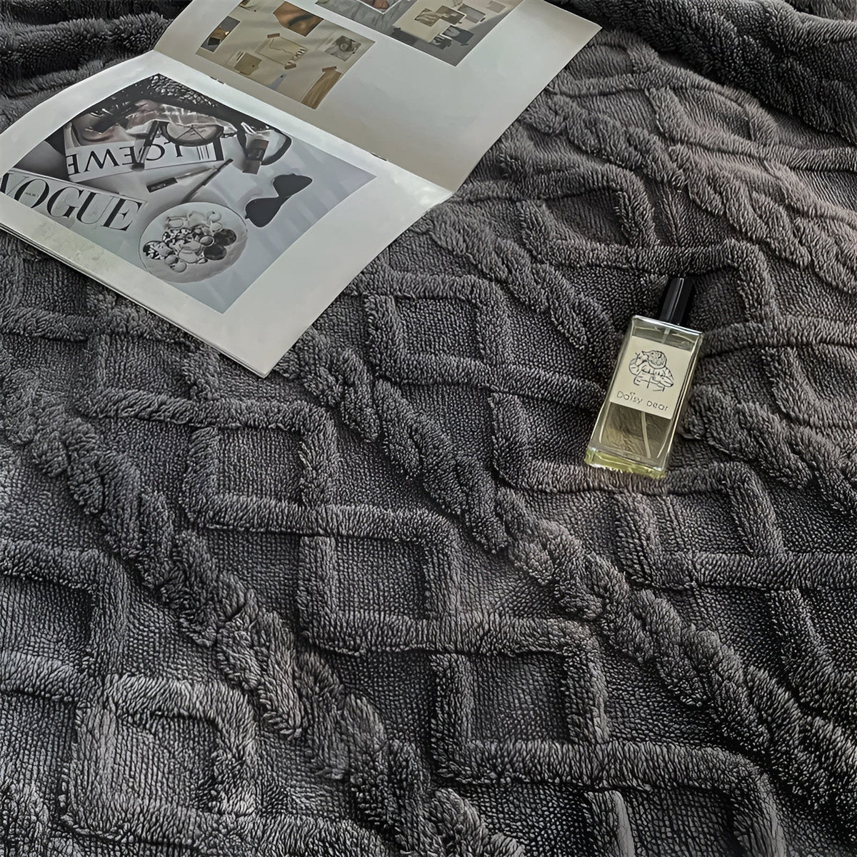 Zweiseitige Fleecedecke für Sofa und Bett