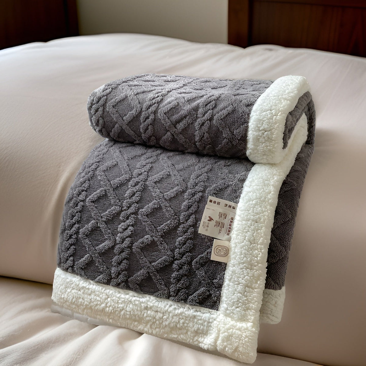 Zweiseitige Fleecedecke für Sofa und Bett