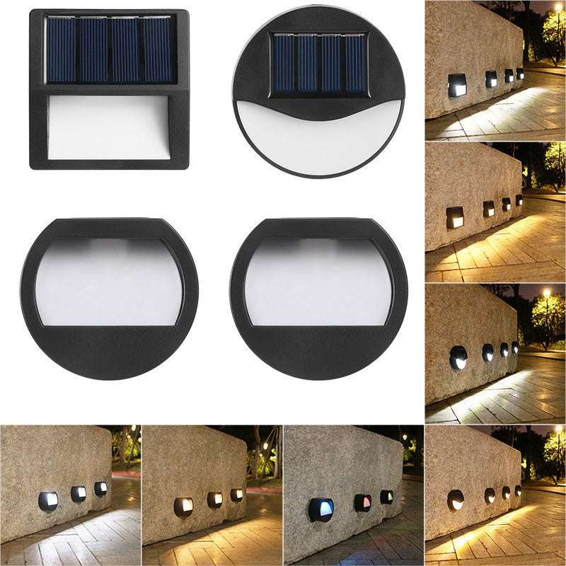 StepGlow Solar-Treppenlicht Rund/Quadrat IP65 für Garten