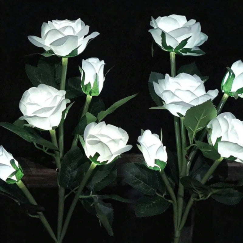 LumoBloom Solar Gartenlichter  Blumenoptik bunt für Außenbereich