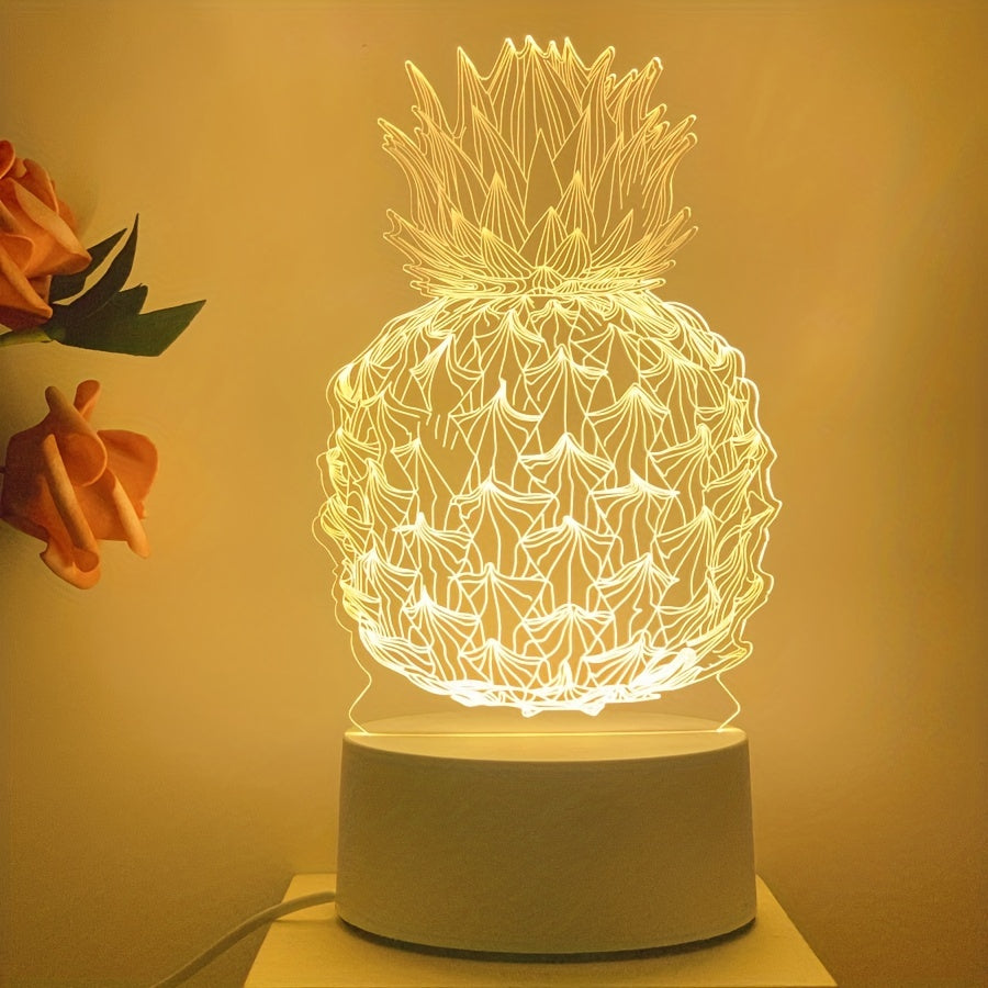 TropiGlow - 3D-Ananas LED-Nachtlicht